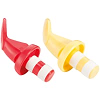 Tescoma Presto Tapón Hermético para Botellas- Rojo- 17x11.5x3.6 cm- 2 Unidades